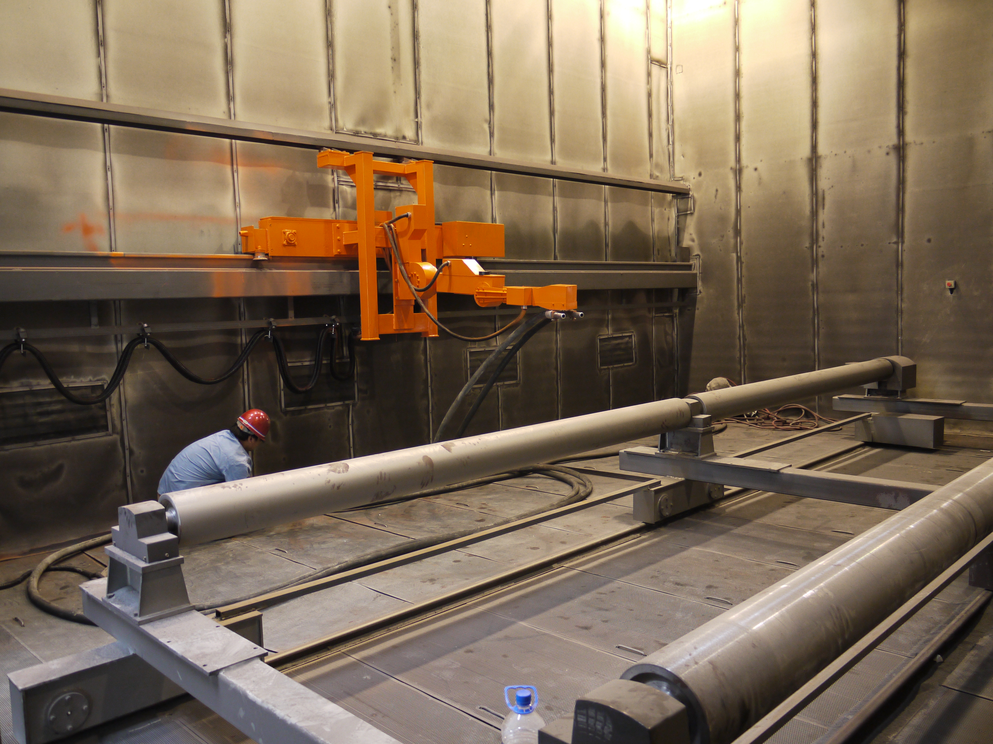 Scraper Vacuum Sandblasting Room